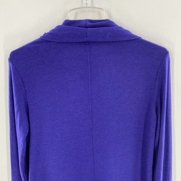 Athleta Tiburon Waterfall Cardigan Sweater Open Front‎ Purple Lagenlook Sz XXS - Picture 8 of 11